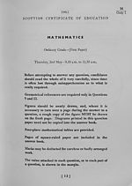 Mathematics, Ordinary Grade - (First Paper) 