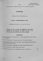 German, Ordinary Grade - (First Paper (a)) - Aural comprehension test
