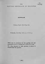 German, Ordinary Grade - (First Paper (b))