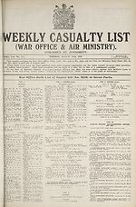 War Office daily list of August 6th (No. 5636) in seven parts