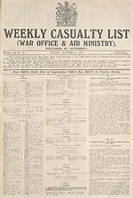 War Office daily list of September 23rd (No. 5677) in twelve parts