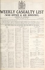 War Office daily list of November 4th (No. 5713) in ten parts