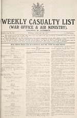 War Office daily list of February 3rd (No. 5788) in nine parts