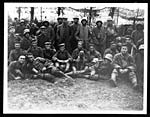 C.2490Group of German prisoners with the regimental pet that was captured at Poelcapple
