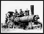 C.2064German engine on one of their railways that got caught in our shell fire