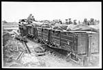 D.2107Wounded men of a third line Territorial Division being carefully moved to the rear on a light railway