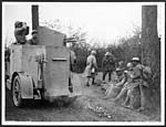 D.2724French armoured car waiting in support during a combined British & French attack