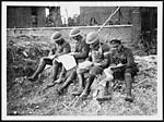 D.1009British officers studying maps in Peronne