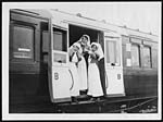 L.474Plucky sisters on British ambulance train in France who are near enough to the battle zone to see the shells falling