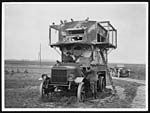 L.774Putney motor-bus in France doing service as a mobile pigeon loft