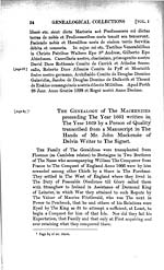 Volume 1, Page 54Genealogy of the Mackenzies preceeding the year 1661 written in the year 1669 by a Person of Quality transcribed from a manuscript in the hands of Mr John Mackenzie of Delvin Writer to the Signet