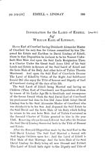 Volume 2, Page 399Information for the laird of Edzell agt. William Earl of Lindsay