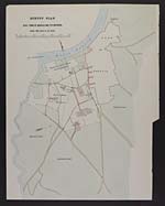 Foldout openSurvey plan of civil town of Dhoolia and its environs