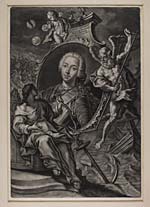 Blaikie.SNPG.6.12Prince Charles Edward Stuart surrounded by figures depicting the hopelessness of his cause after the destruction of the French Fleet

Portrait of Prince Charles in oval frame, surrounded by the sea with ships, and one shipwrecked with a classical woman 