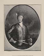 Blaikie.SNPG.7.19Prince Charles Edward Stuart

Portrait of Prince Charles as young-man, wearing tartan jacket and trousers and holding a sword in hand, oval