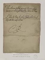 Blaikie.SNPG.24.69Facsimile of some notes by Charles I, in a book in Dalkeith House