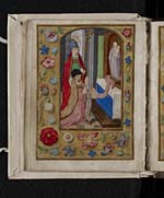 folio 17 versoFull page miniature of Dean James Brown at prayer
