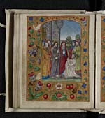 folio 111 versoFull-page miniature of the Raising of Lazarus