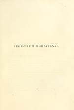 Divisional title pageRegistrum Moraviense
