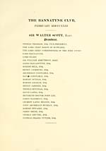 List of membersBannatyne Club, February 1823