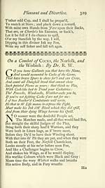 Page 329On a combat of cocks, the Norfolk and the Wisbich