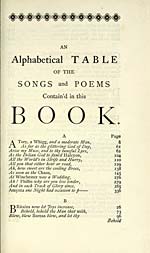 ContentsAlphabetical table of the songs and poems contain'd in this book