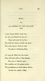Page 79May; or, An address to the swallow. 1795