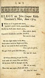 Page 29Elegy on John Cowper, Kirk-Treasurer's man, anno 1714