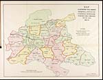 Foldout openMap illustrating total number vaccinated and ratio per cent of successfully vaccinated cases in each rural circle & town in Berar for the year 1883-84