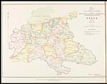 Foldout openMap illustrating total number vaccinated and ration per cent of successfully vaccinated cases in each rural circle and town in Berar for the year 1886-87