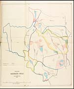 Foldout openSketch map of Darjeeling circle of vaccination 1873