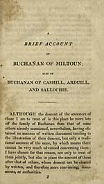 Page 265Brief account of Buchanan of Miltoun; also of Buchanana of Cashill, Arduill, and Sallochie