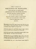 [Page 3]Table of the Kings of Scotland