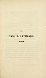 Divisional title pageCassilis peerage, 1760-4