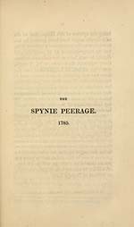 Divisional title pageSpynie peerage, 1785