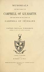 Divisional title pageMemorials of the family of Campbell of Kilmartin and some notes on the family of Campbell of Inverness
