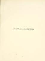 Divisional title pageBuchanan genealogies