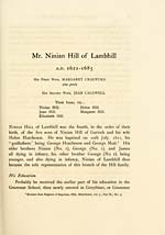 [Page 67]Mr Ninian Hill of Lambhill A.D. 1621-1685