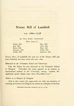 [Page 105]Ninian Hill of Lambhill A.D. 1660-1738