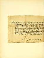 Illustrated plateObligation by Archibald, fifth Earl of Angus, to Robert Graham of Fintry, respecting the terce of the annuity from Kirktoun of Earl-Stradichty, 22d April 1484