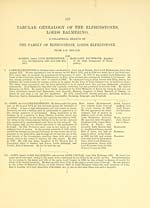 Page 127Detailed tabular genealogy of the Elphinstones, Lords Balmerino, 1603-1746