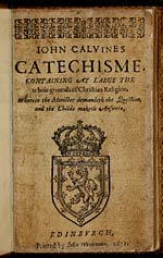 Title pageJohn Calvine's catechisme