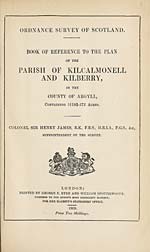 1869Kilcalmonell abd Kilberry, County of Argyll