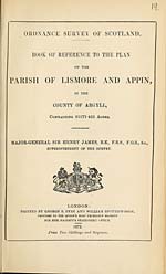 1872Lismore and Appin, County of Argyll