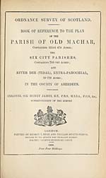 1868Old Machar; the six City parishes, and River Dee (tidal), extra-parochial, County of Aberdeen