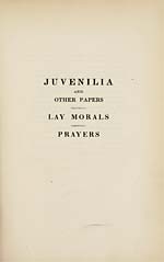 [Page vii]Juvenilia and other papers