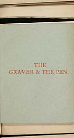 Front coverGraver & the pen, or, Scenes from nature, with appropriate verses